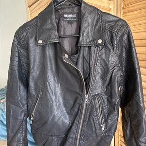 William Rast Faux Black Leather Jacket